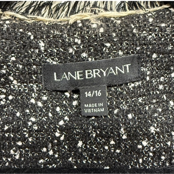Lane Bryant Black and White Tweed Jacket - Picture 4 of 8